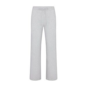 NWT SKIMS cotton jersey straight leg pants  Light heather Gray medium